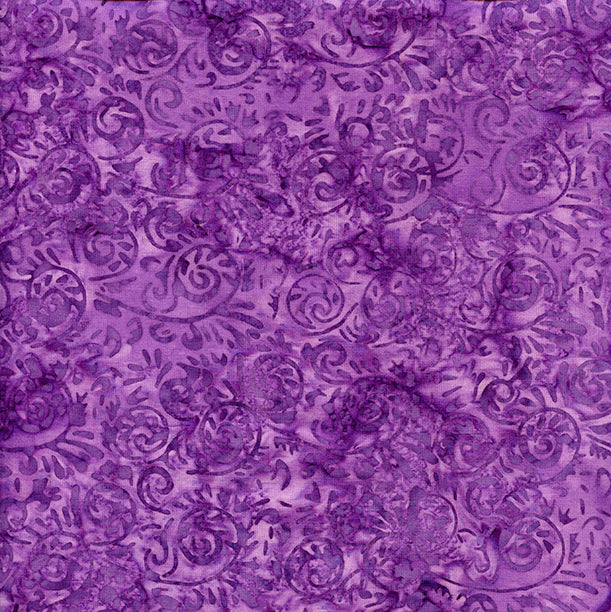 Purple fabric with intricate paisley pattern