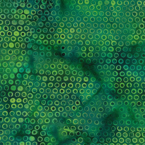 Green fabric with circular pattern