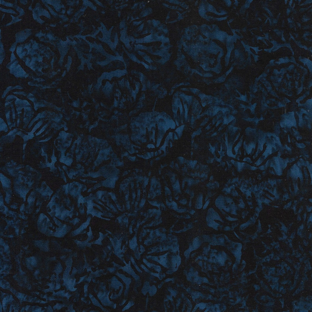 Fabric Lumin Midnight Blue Poppies Floral Jubilee Island Batiks by the Quarter Yard 122456595
