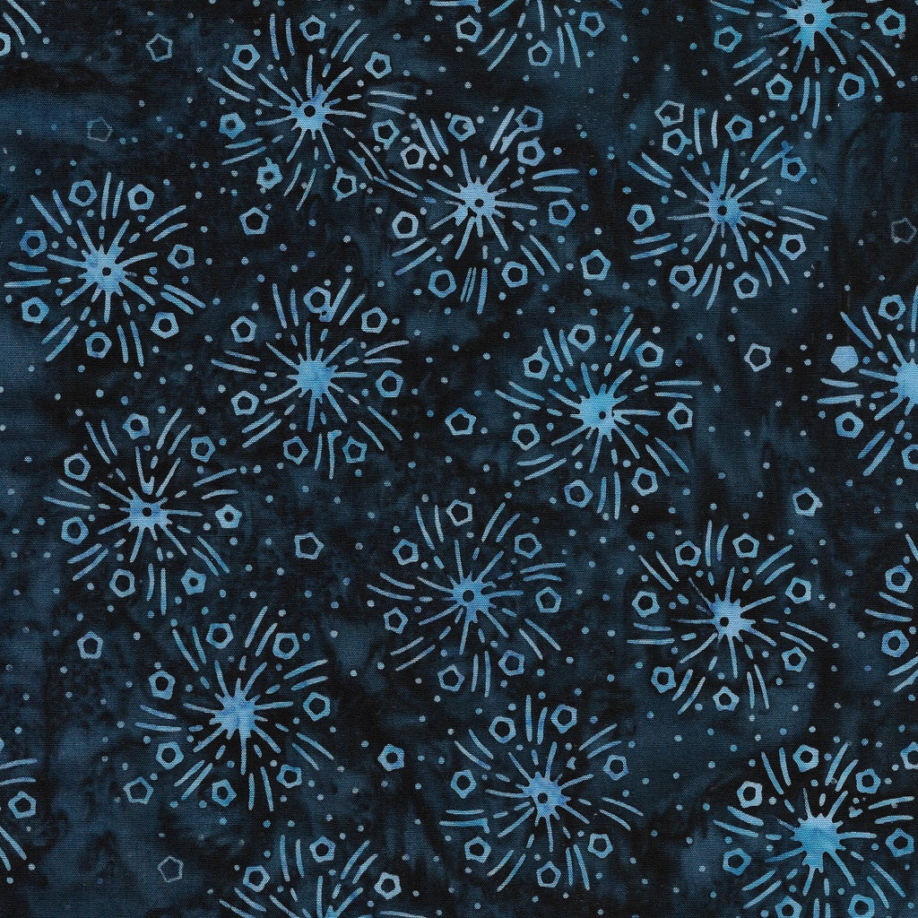 Fabric Lumin Midnight Blue Starburst Jubilee Island Batiks by the Quarter Yard 122450595