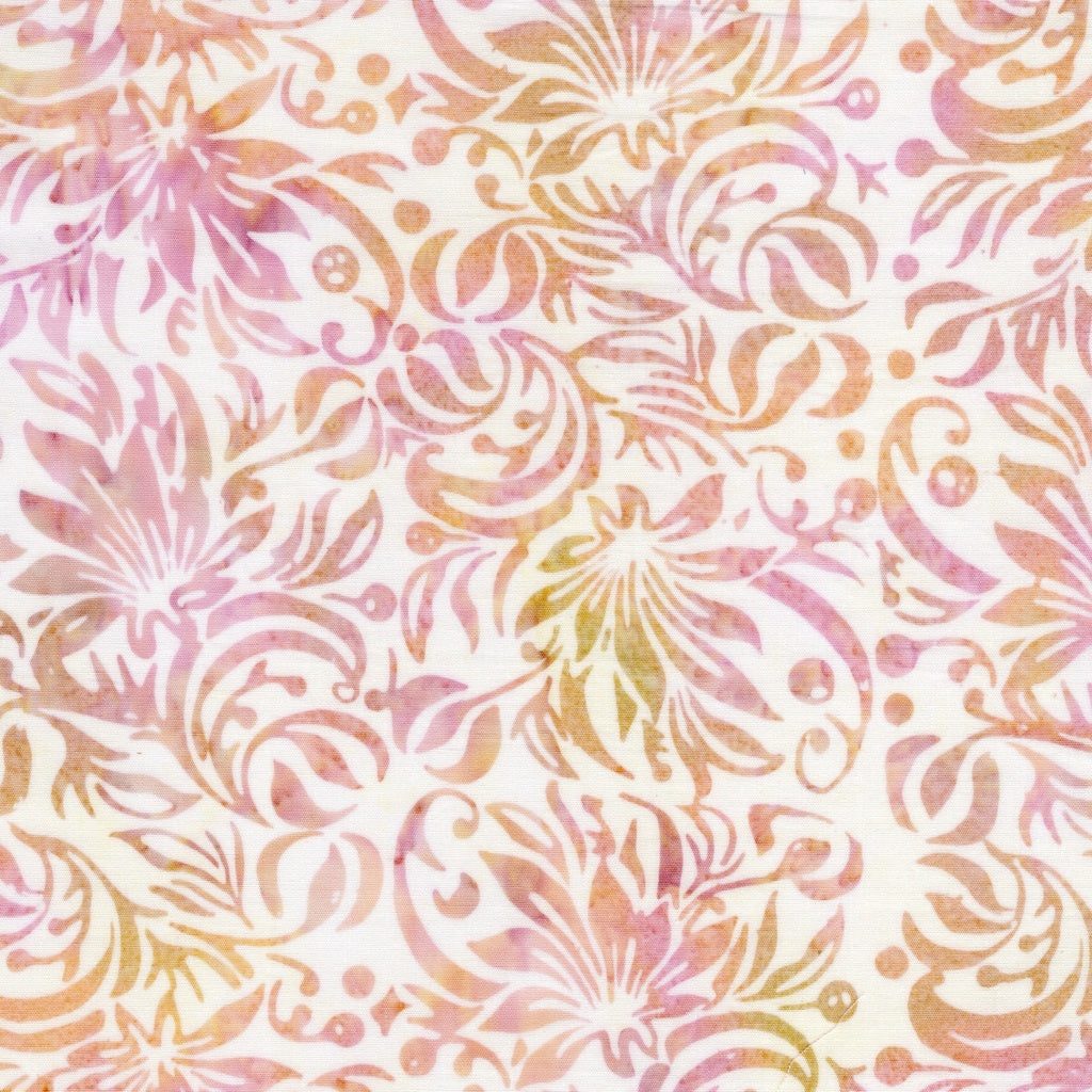 Fabric Lumin Neutral Ghost Square Floral Quiet Charm Island Batiks by the Quarter Yard 712517007