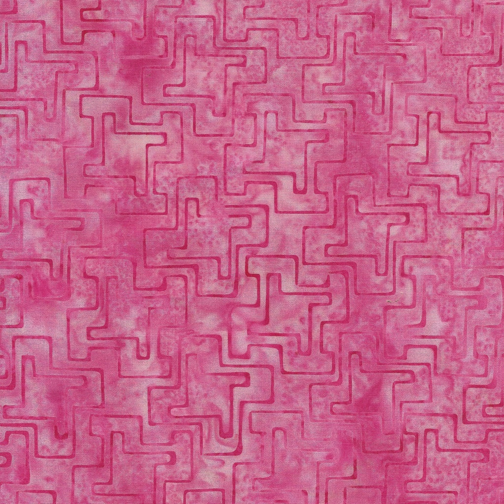 Fabric Lumin Pink Camelia Jabber Maze Jabberwocky Island Batiks by the Quarter Yard 822404130