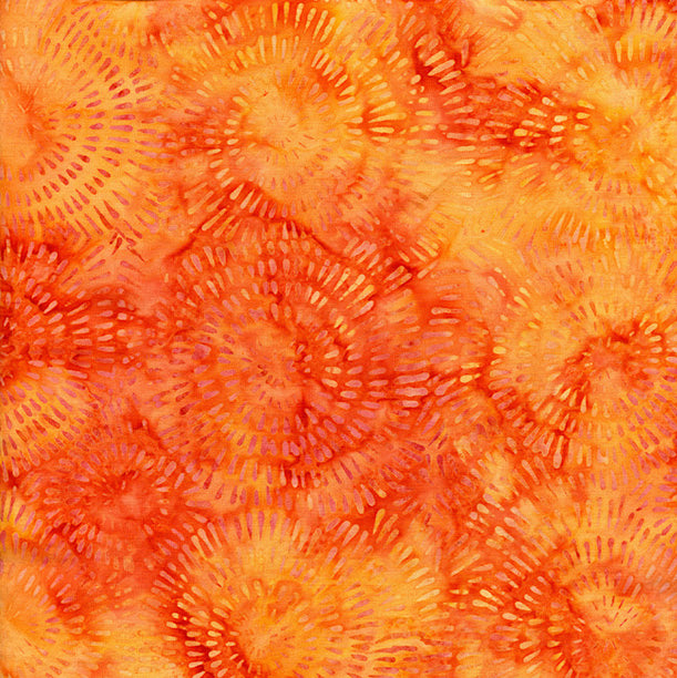 Fabric Lumin Pumpkin Dandelion Foundations Blenders Island Batiks by the Quarter Yard BE22-C2