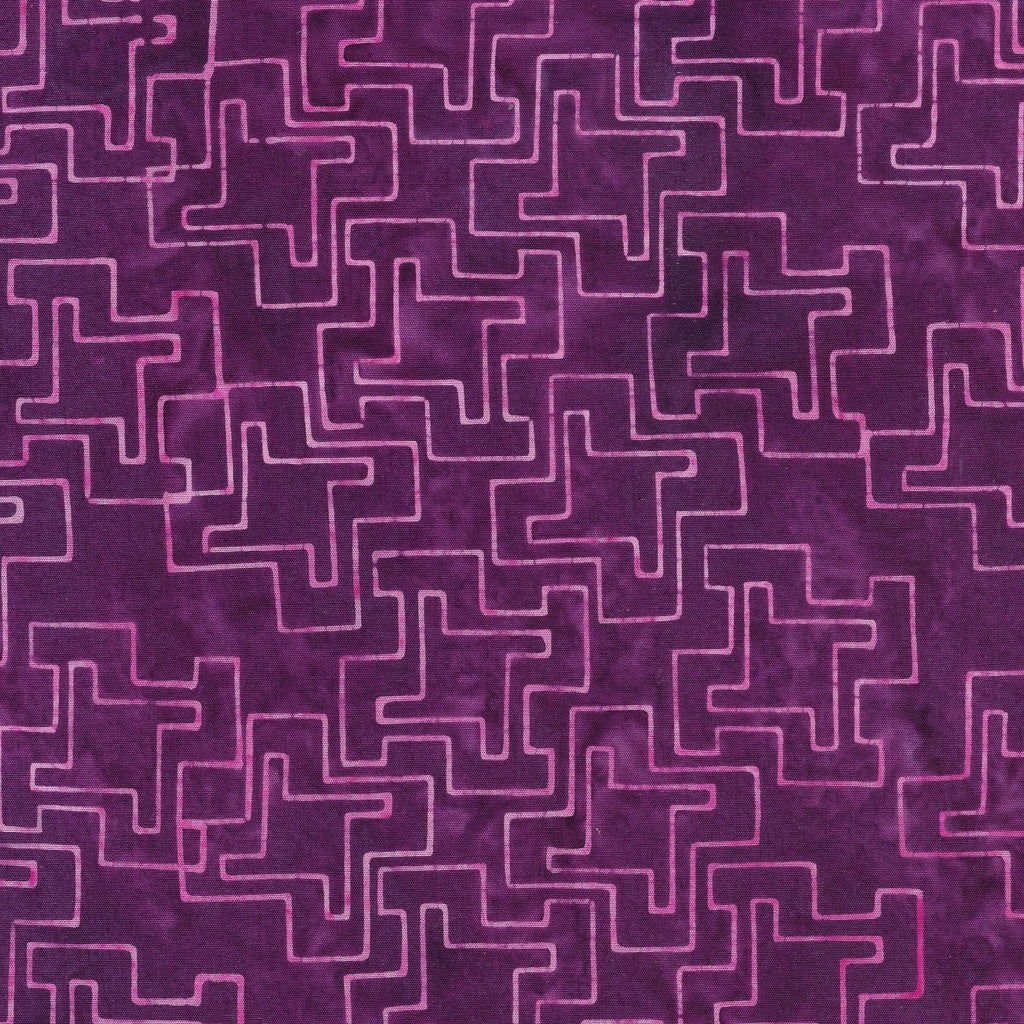 Fabric Lumin Purple Boysenberry Jabber Maze Jabberwocky Island Batiks by the Quarter Yard 822404485
