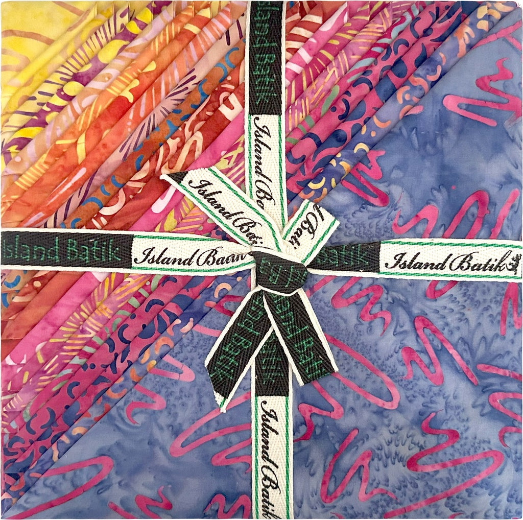 Fabric Lumin Sunset Island Batiks 10" Square Bundle Sunset-ST