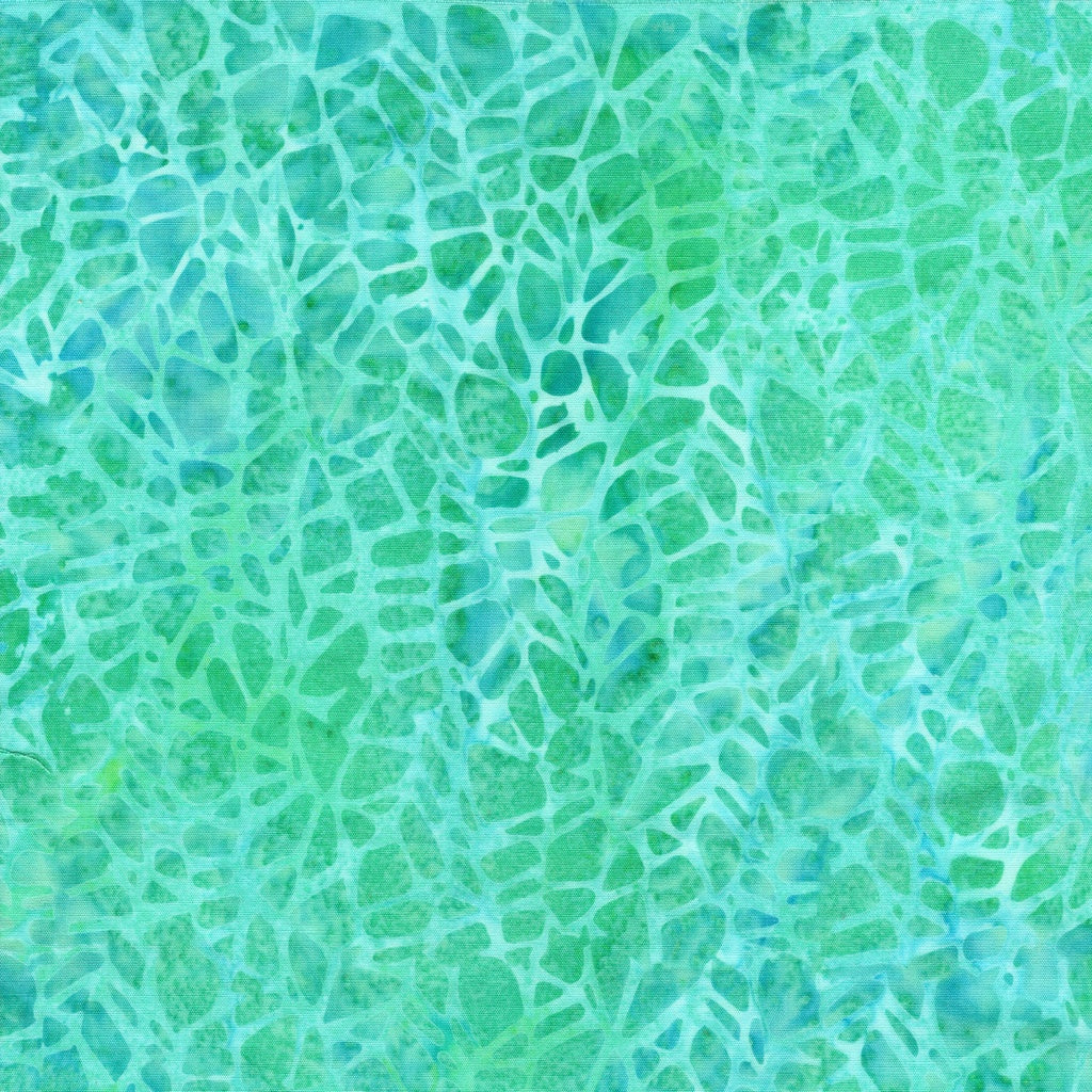 Fabric Lumin Teal/Aqua Agate Fossil Finesse Island Batiks by the Quarter Yard 112517905