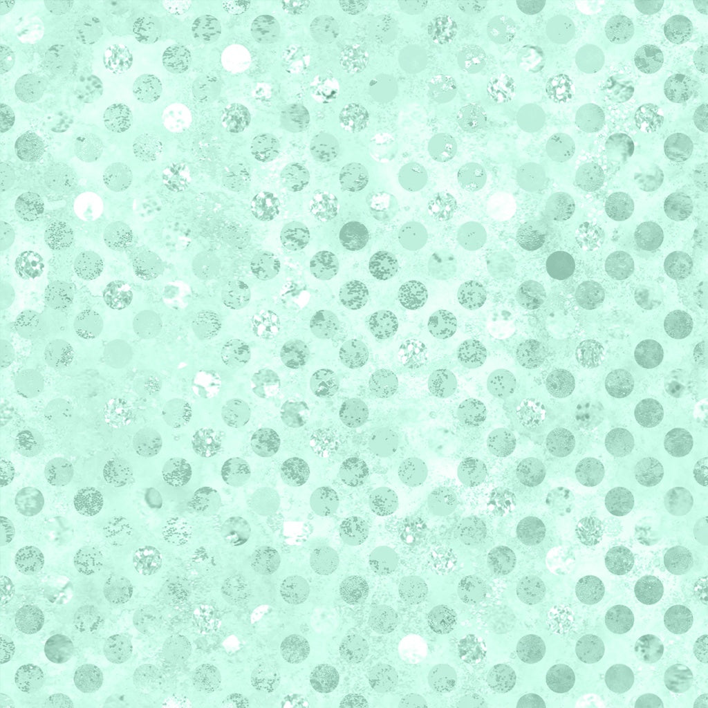 Pattern of small circles and dots on a light green background