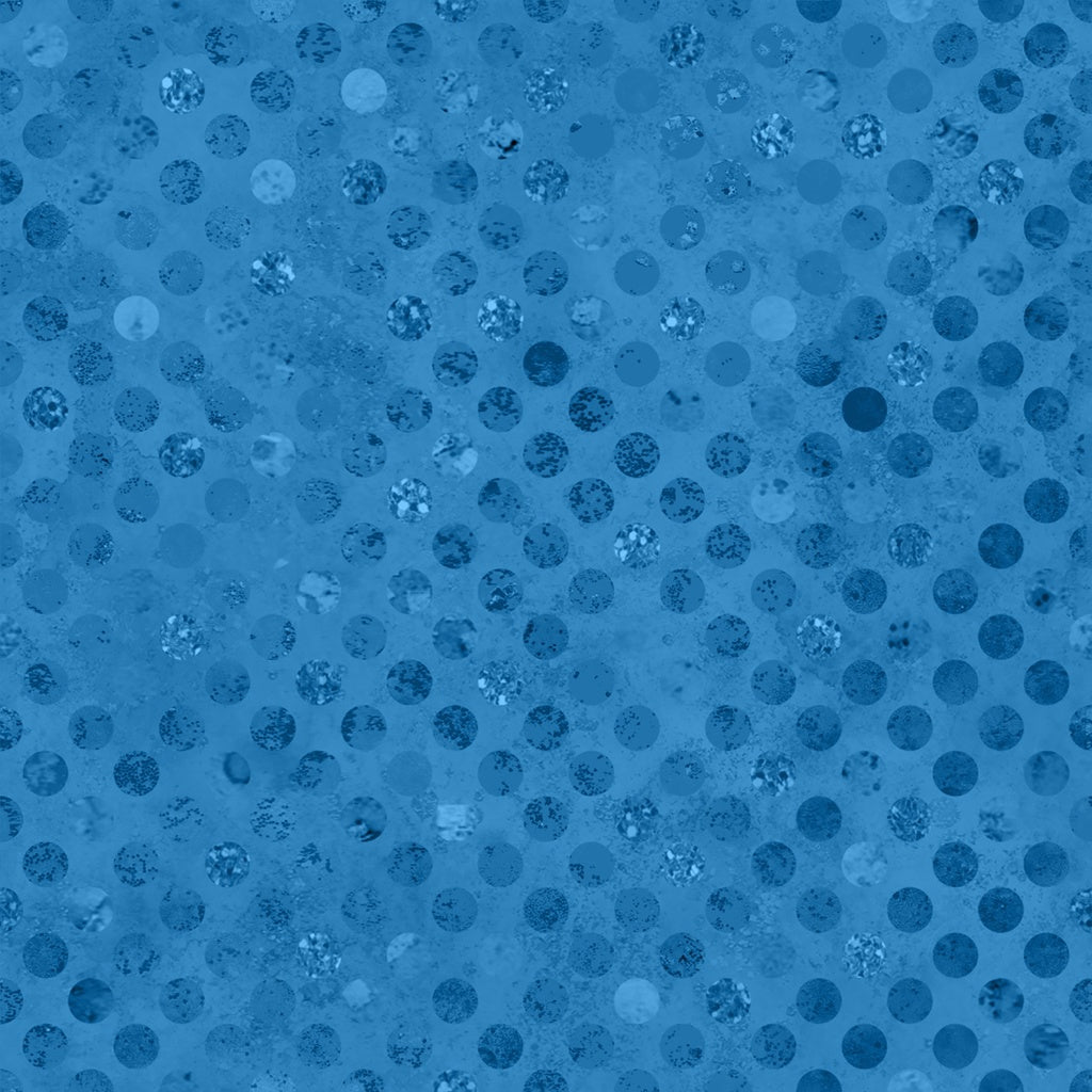 Blue polka dot pattern on a blue background