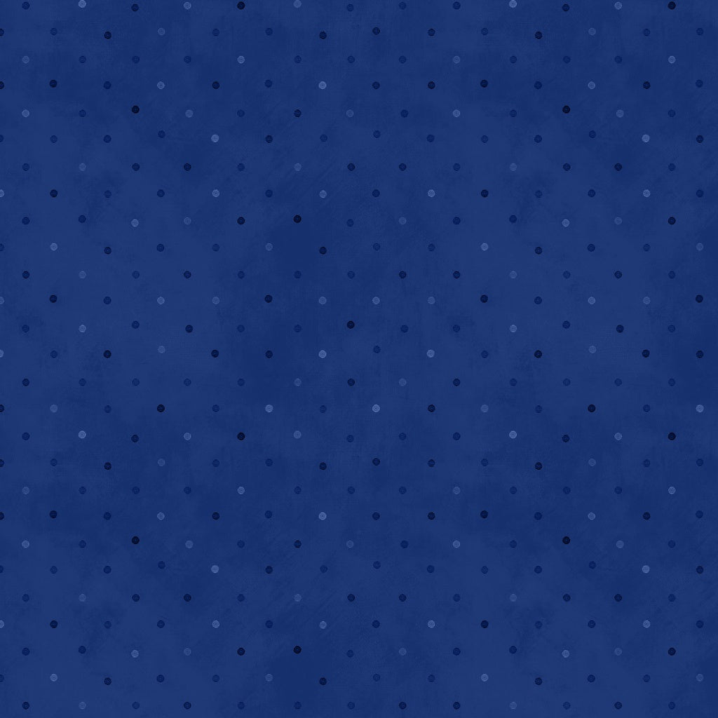 Navy blue fabric with small polka dots