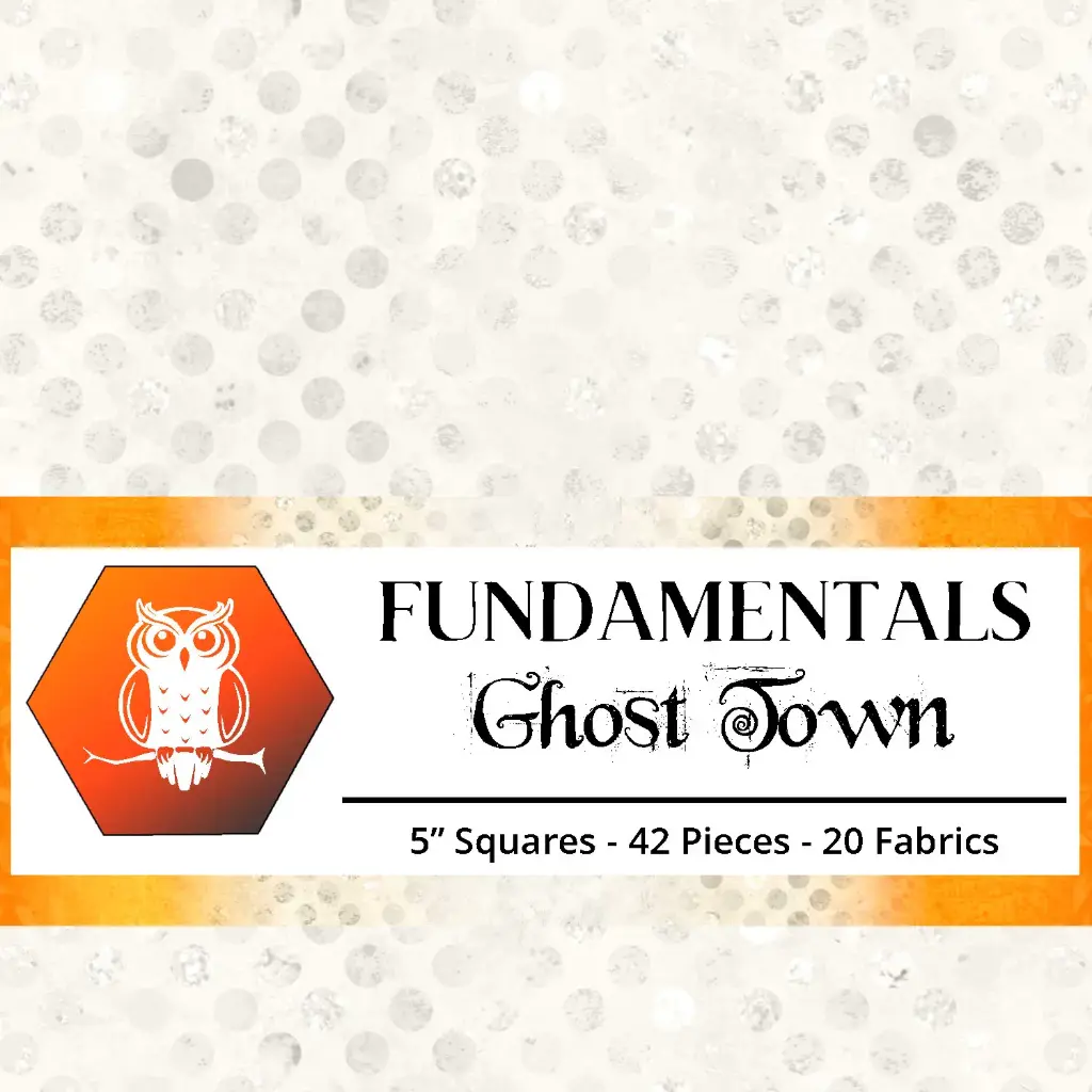 Product label for 'Fundamentals Ghost Town' with an owl logo on a textured background.
