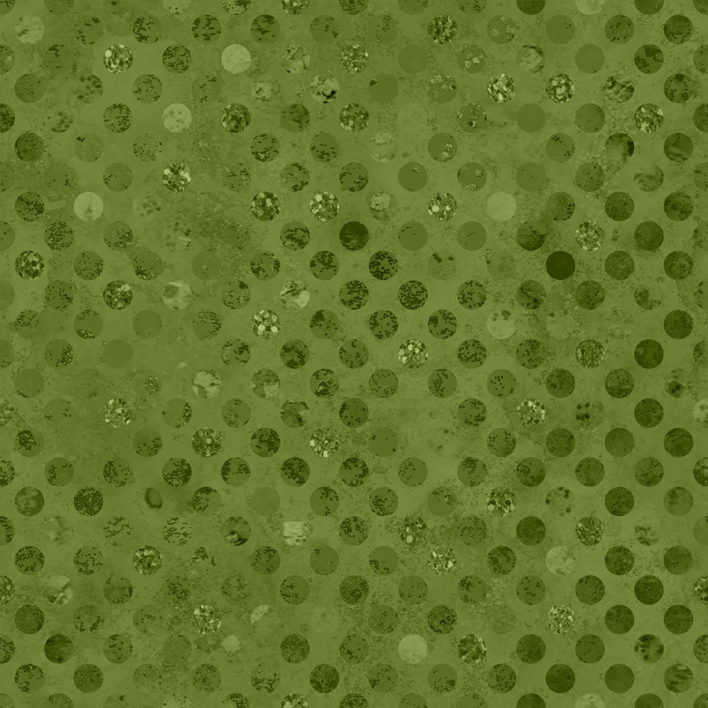 Green patterned background with small dots
