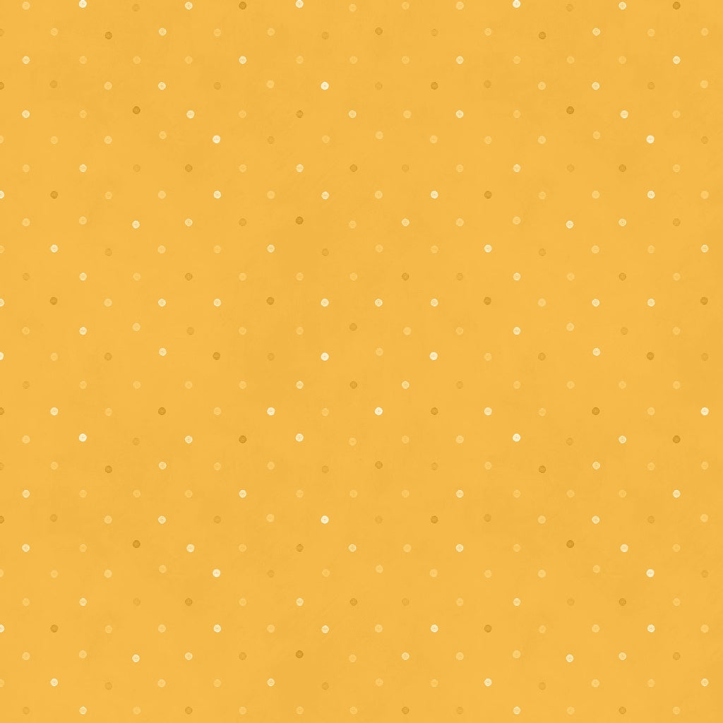 Yellow background with small white polka dots