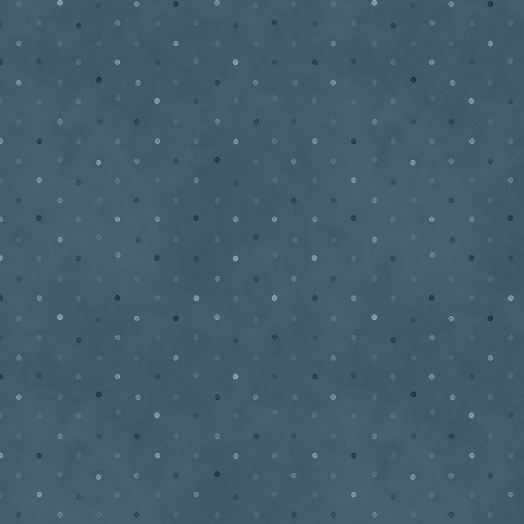 Blue fabric with small polka dots
