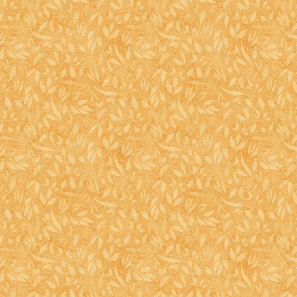 Patterned background with small leaf-like shapes on a peach color