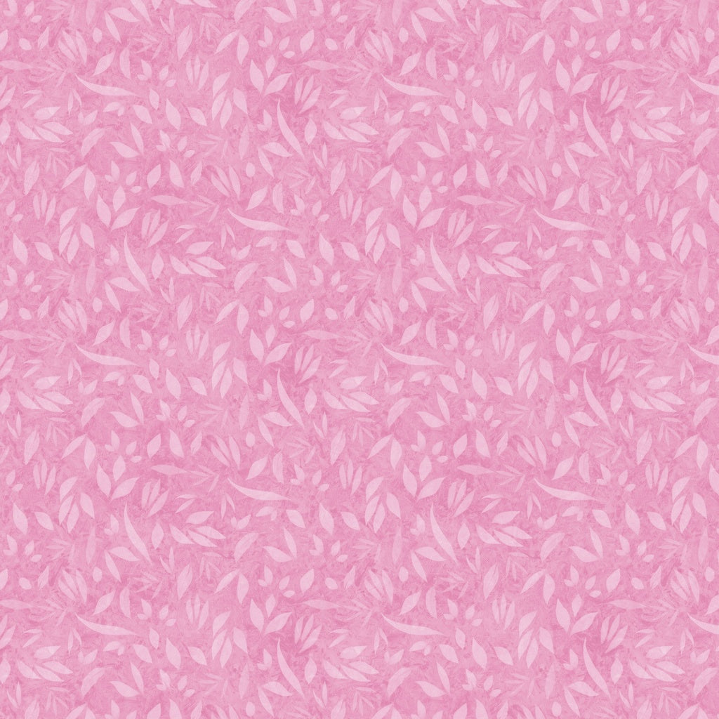 Pink background with subtle leaf pattern