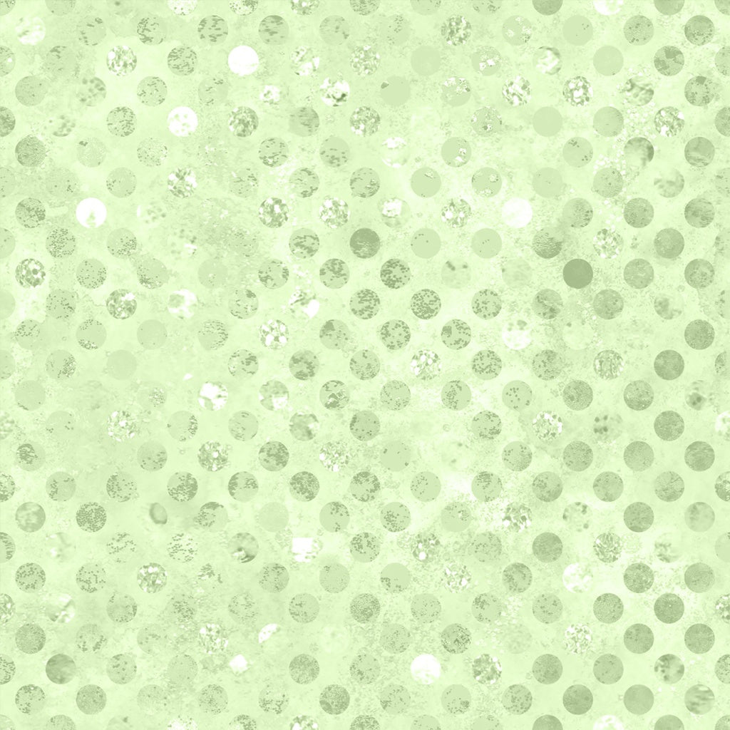 Patterned fabric with small circles on a light green background