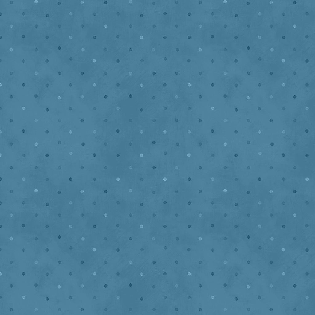 Blue fabric with small polka dots