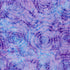 Patterned fabric with blue and purple circular design