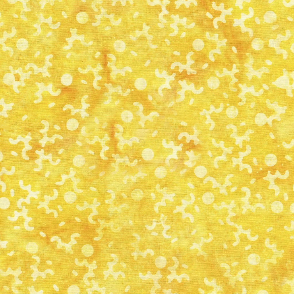 Fabric Lumin Yellow Lemonade Jabber Dot Jabberwocky Island Batiks by the Quarter Yard 822402220