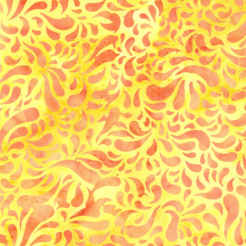 Fabric Lumin Yellow Lemonade Teardrops Sunset Island Batiks by the Quarter Yard 612504220