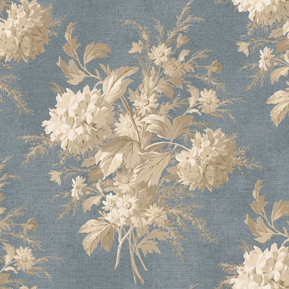 Fabric Marcus Blue Girder Franklin House by the Quarter Yard R541538D-BLUE