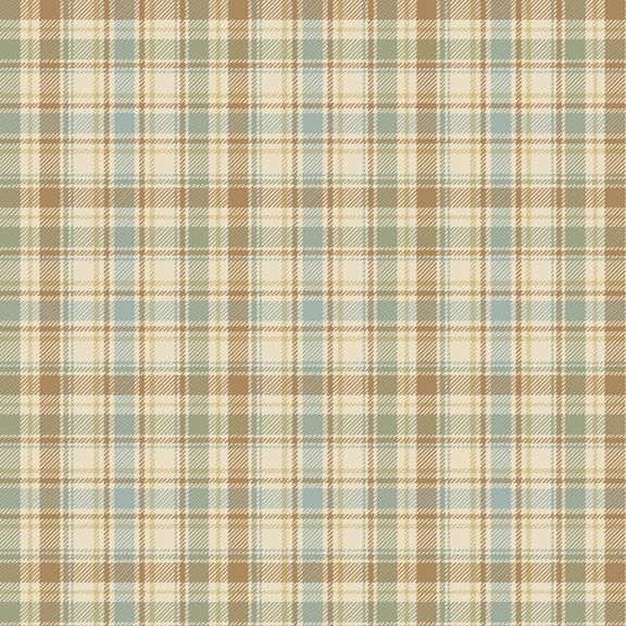 Plaid pattern with shades of green, brown, and beige.