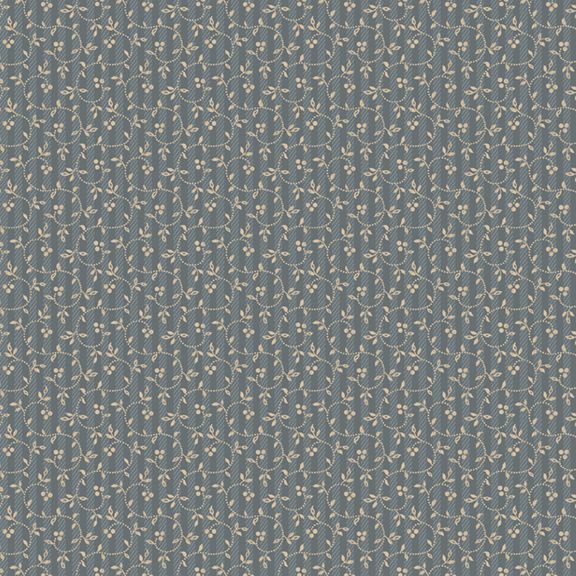 Fabric Marcus Blue Vines Franklin House by the Quarter Yard R541545D-BLUE