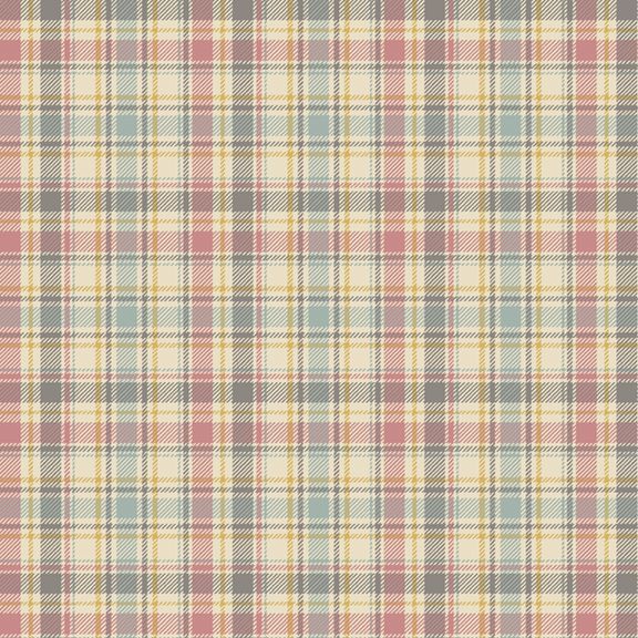 Plaid pattern with pastel colors on a fabric background