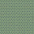 A repeating geometric pattern of small blue ornamental motifs on a muted sage green background.