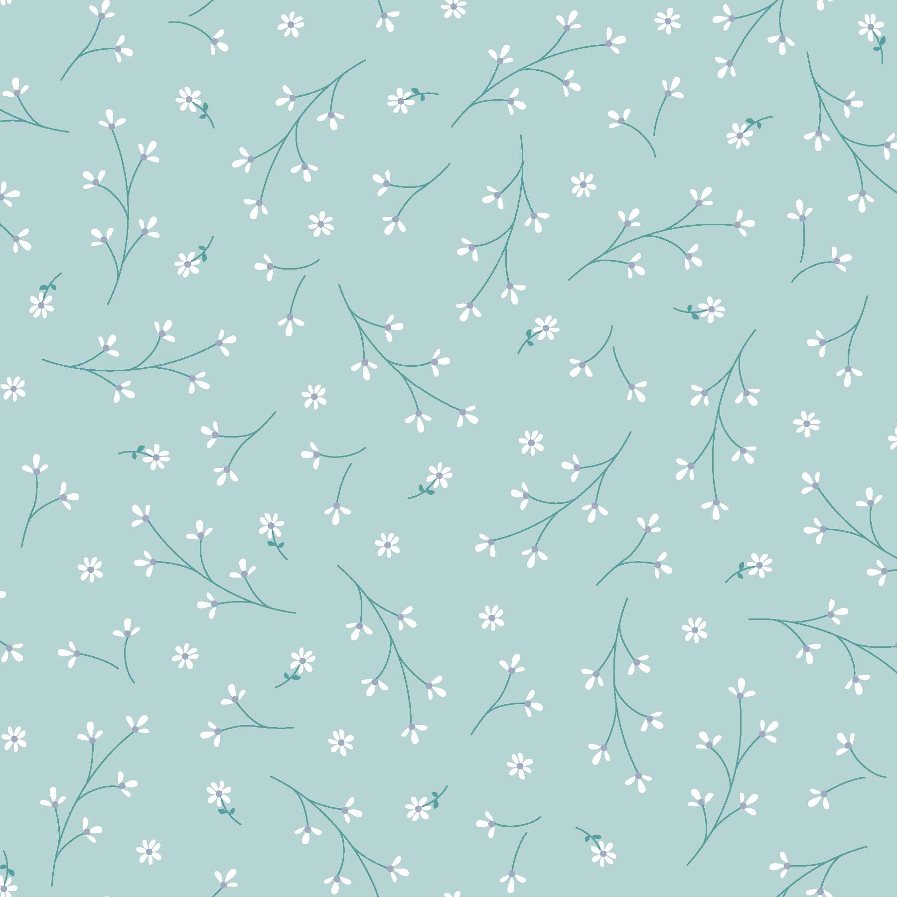 Fabric Maywood Studio Aqua Pretty Petals Kimberbell Basics by the Quarter Yard MAS8260-Q