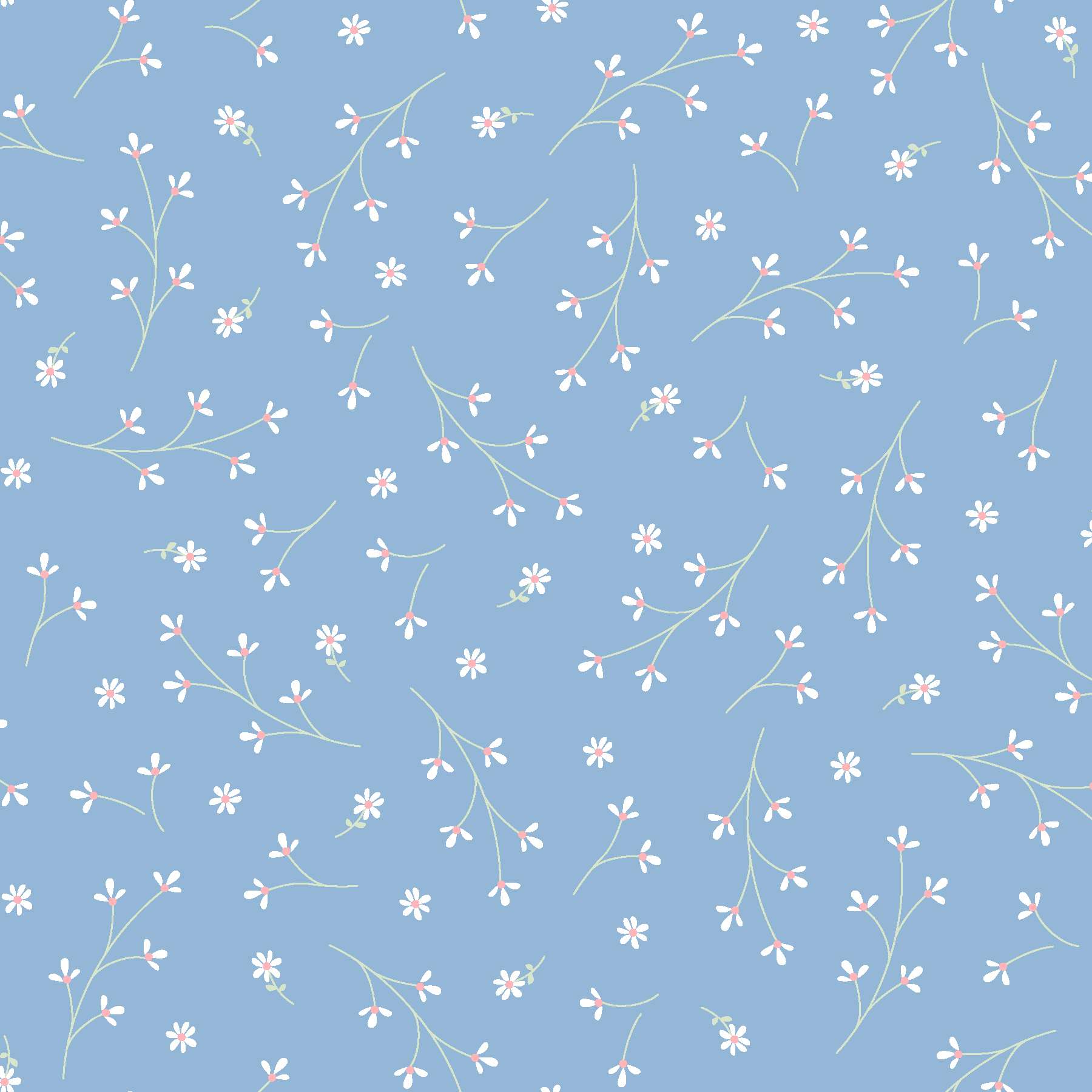 Fabric Maywood Studio Blue Pretty Petals Kimberbell Basics by the Quarter Yard MAS8260-B