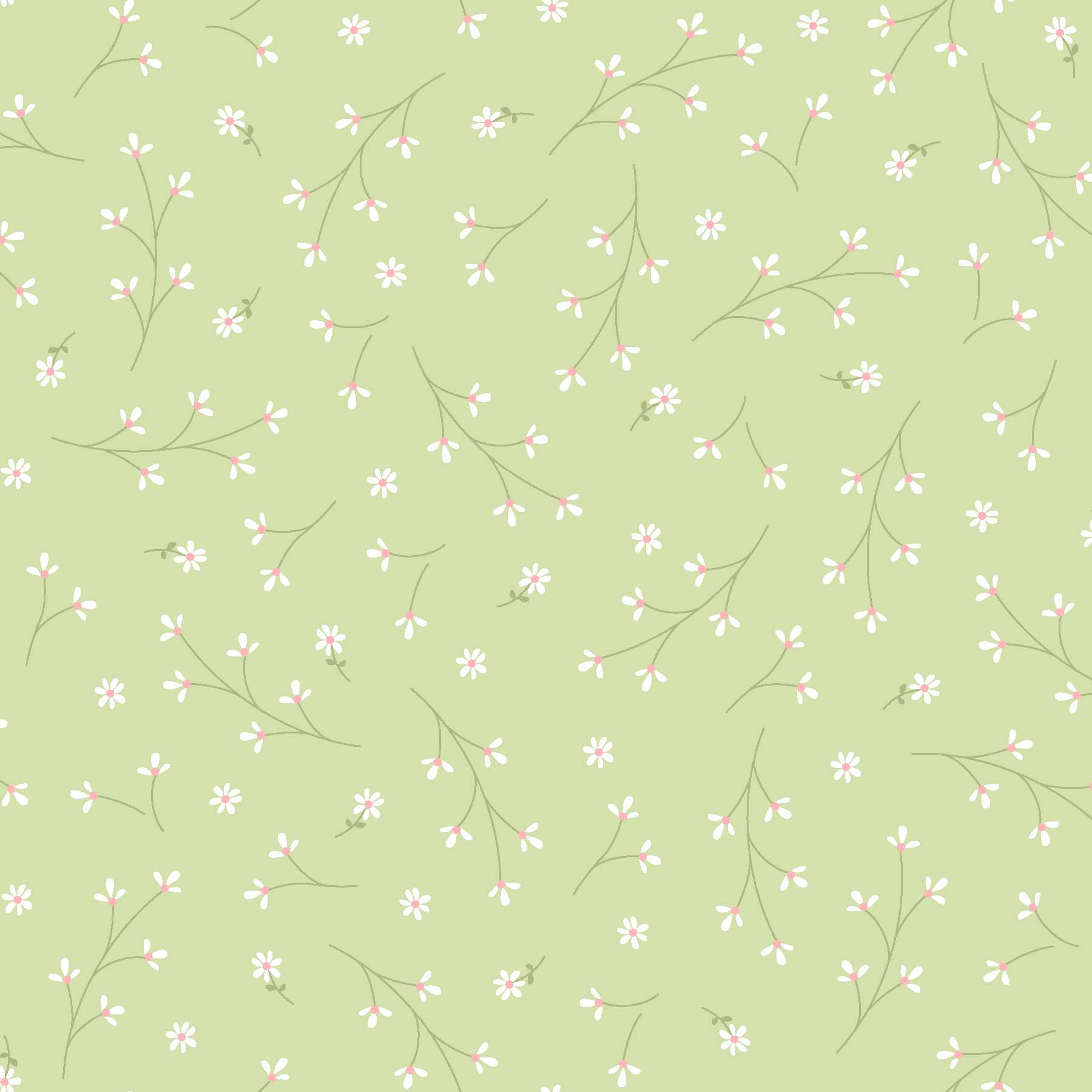 Fabric Maywood Studio Green Pretty Petals Kimberbell Basics by the Quarter Yard MAS8260-G
