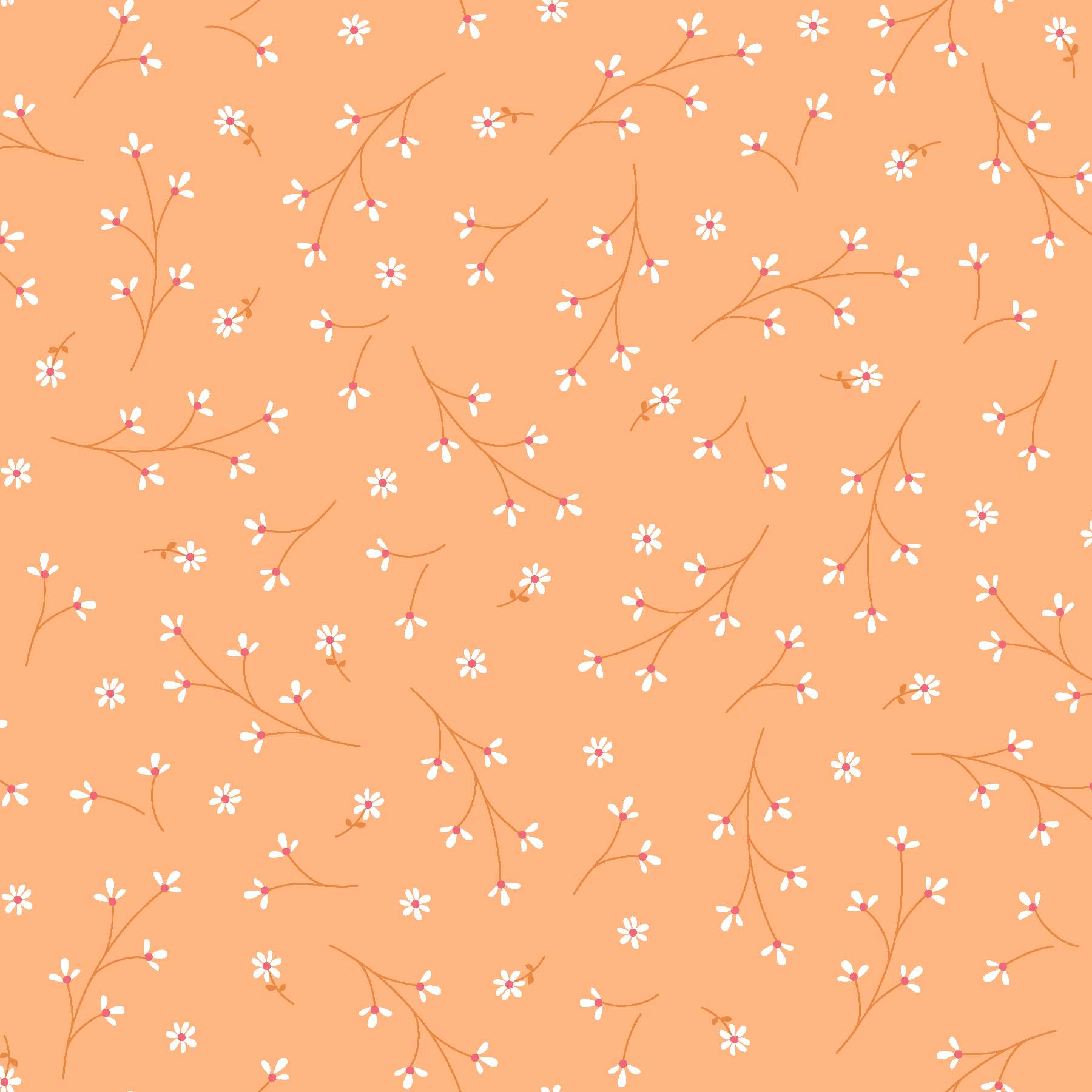 Fabric Maywood Studio Orange Pretty Petals Kimberbell Basics by the Quarter Yard MAS8260-O