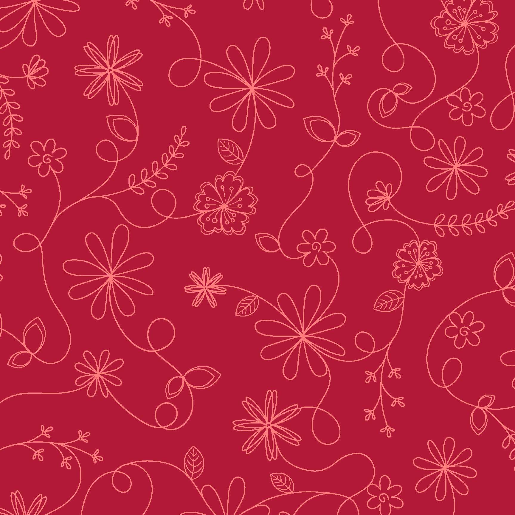 Fabric Maywood Studio Red Swirl Floral Kimberbell Basics by the Quarter Yard MAS8261-R