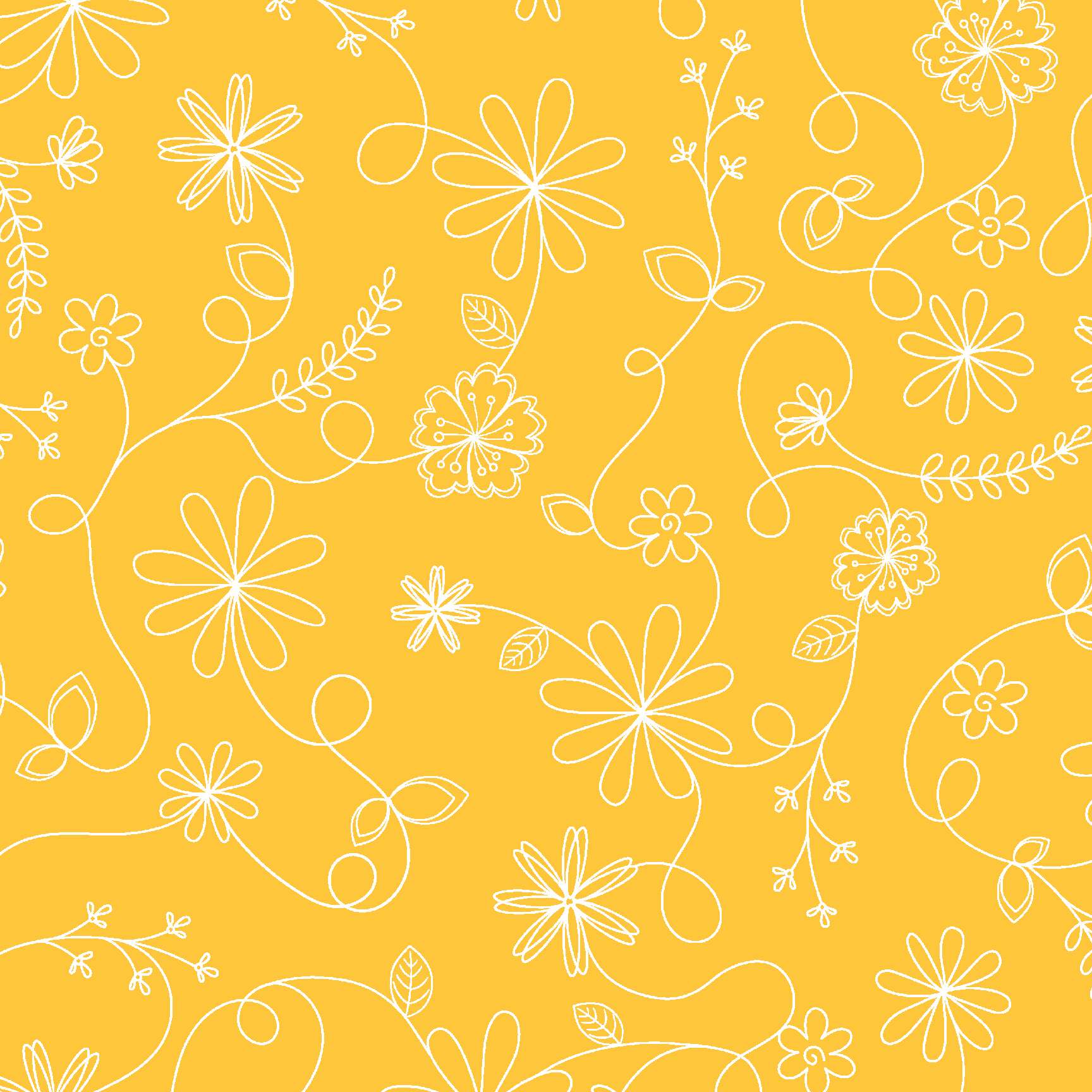 Fabric Maywood Studio Yellow Swirl Floral Kimberbell Basics by the Quarter Yard MAS8261-S