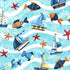Fabric Michael Miller Aqua Sail la Vie Sail Away by the Quarter Yard DCX12509-AQUA