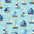 Fabric Michael Miller Aqua Sailing Boats Sail Away by the Quarter Yard DCX12510-AQUA