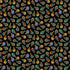 Colorful potion bottles pattern on a black background