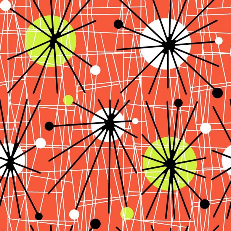 Fabric Michael Miller Clementine Atomic 108" Wide Back by the Quarter Yard WBX5440-CLEM-D