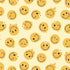 Fabric Michael Miller Cream Groovy Smiley Feelin' Groovy by the Quarter Yard DCX12467-CREM-D