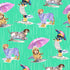 Fabric Michael Miller Green Dogs in the Rain Paws in the Rain by the Quarter Yard DCX12400-GREE-D