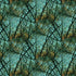 Artistic depiction of tree branches against a teal background