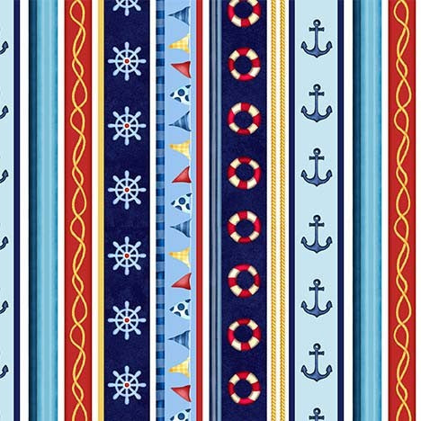 Fabric Michael Miller Let's Get Nauti Sail Away by the Quarter Yard DCX12516-MULT