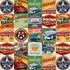 Fabric Michael Miller Multi America's Garage Route 66 by the Quarter Yard DCX12520-MULT