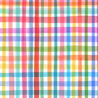 Fabric Michael Miller Multi Rainbow Plaid Books are Magic by the Quarter Yard DDC12574-MULT