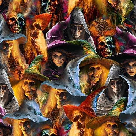 Colorful collage of animated characters in various costumes with a focus on hats and headgear.