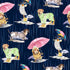 Fabric Michael Miller Navy Dogs in the Rain Paws in the Rain by the Quarter Yard DCX12400-NAVY-D