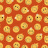 Fabric Michael Miller Orange Groovy Smiley Feelin' Groovy by the Quarter Yard DCX12467-ORAN-D