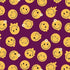 Fabric Michael Miller Plum Groovy Smiley Feelin' Groovy by the Quarter Yard DCX12467-PLUM-D