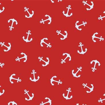 Fabric Michael Miller Red Anchors Aweigh Sail Away by the Quarter Yard DCX12517-REDX